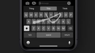 Here's the QuickPath keyboard in action (Image credit: Apple)