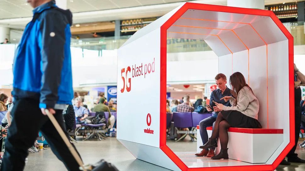 Vodafone 5G hebt am Flughafen London Gatwick ab