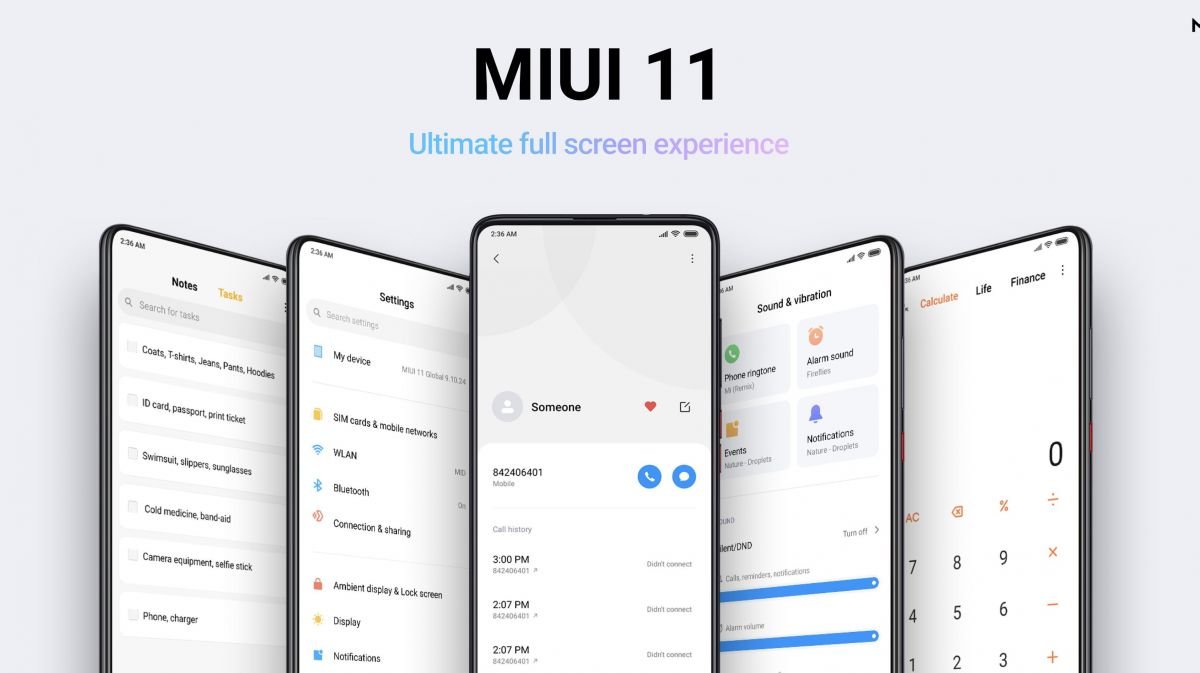 MIUI 11: Jedes Xiaomi-Telefon ist für den Empfang, seinen Kalender und seine neuen Funktionen konfiguriert