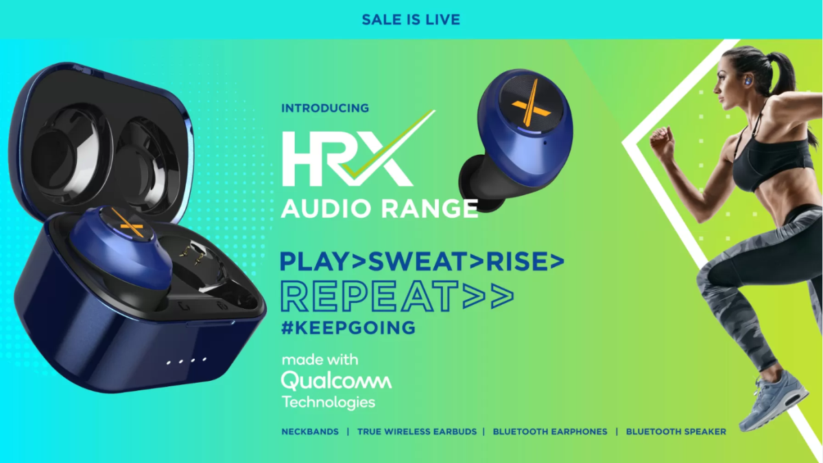 HRX lance une gamme d'écouteurs sans fil alimentés par Qualcomm en Inde