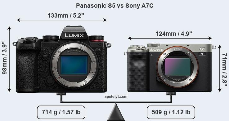 Panasonic Lumix S5 (izquierda) vs Sony A7C (derecha) (Crédito de la imagen: Sony / Panasonic)