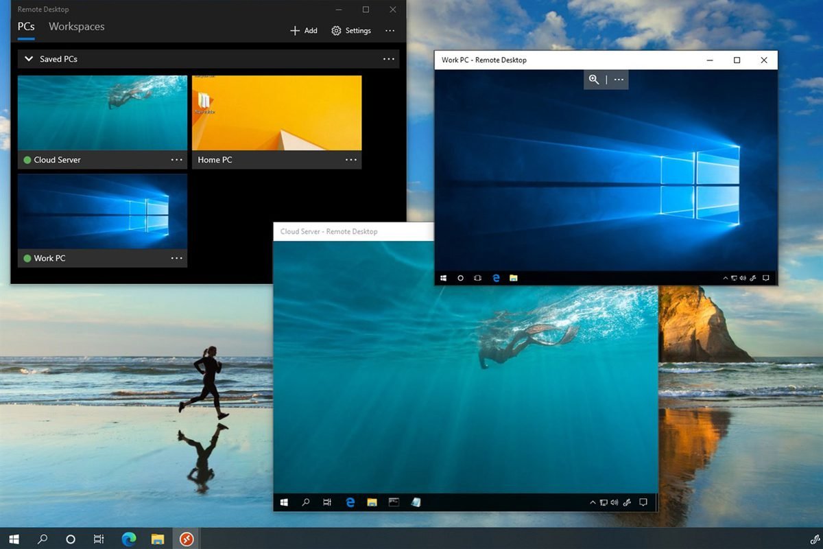 Explication des options de bureau à distance de Windows 10