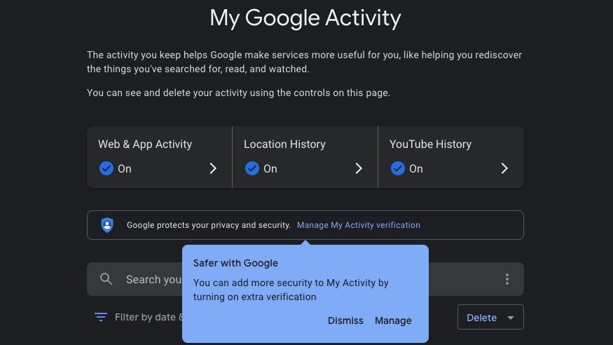 Seguridad de la actividad de Google