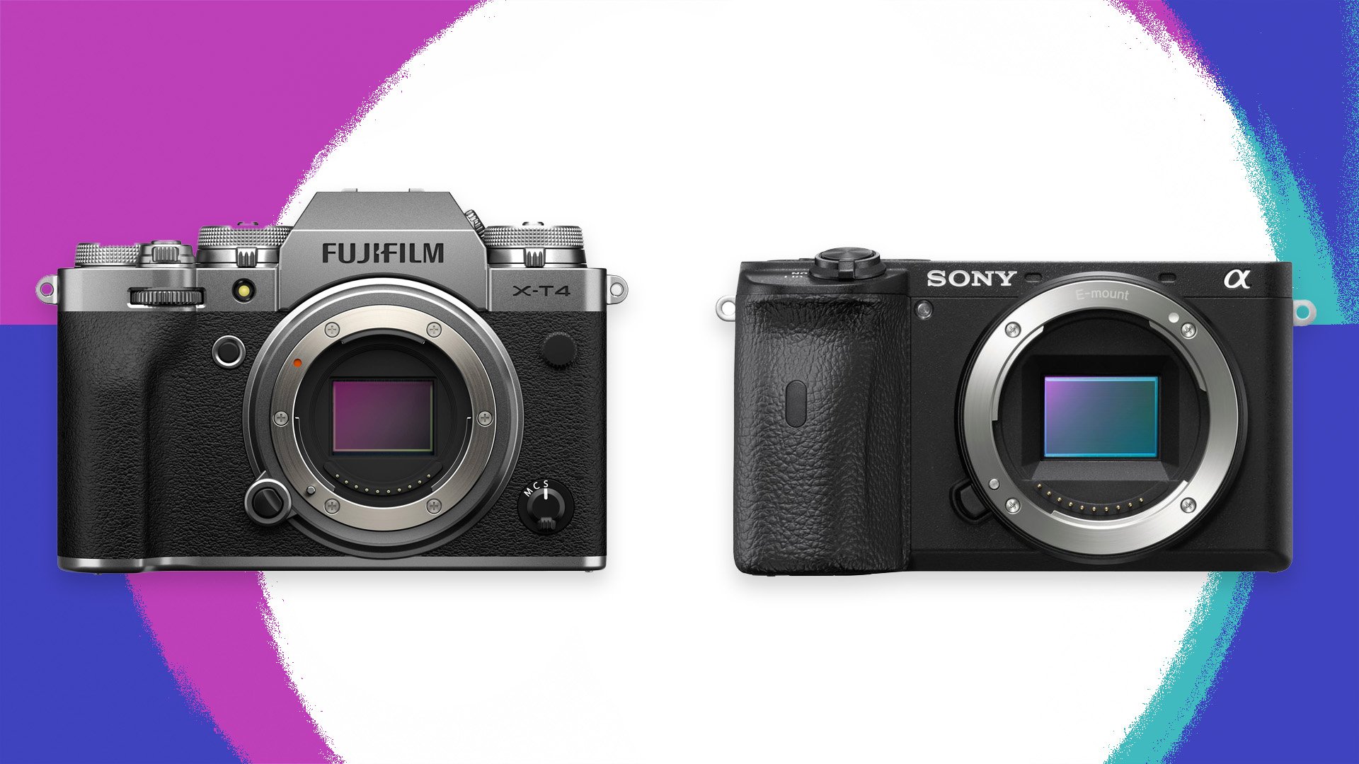 A Fujifilm X-T4 e a Sony A6600, dois concorrentes potenciais da Canon EOS R7