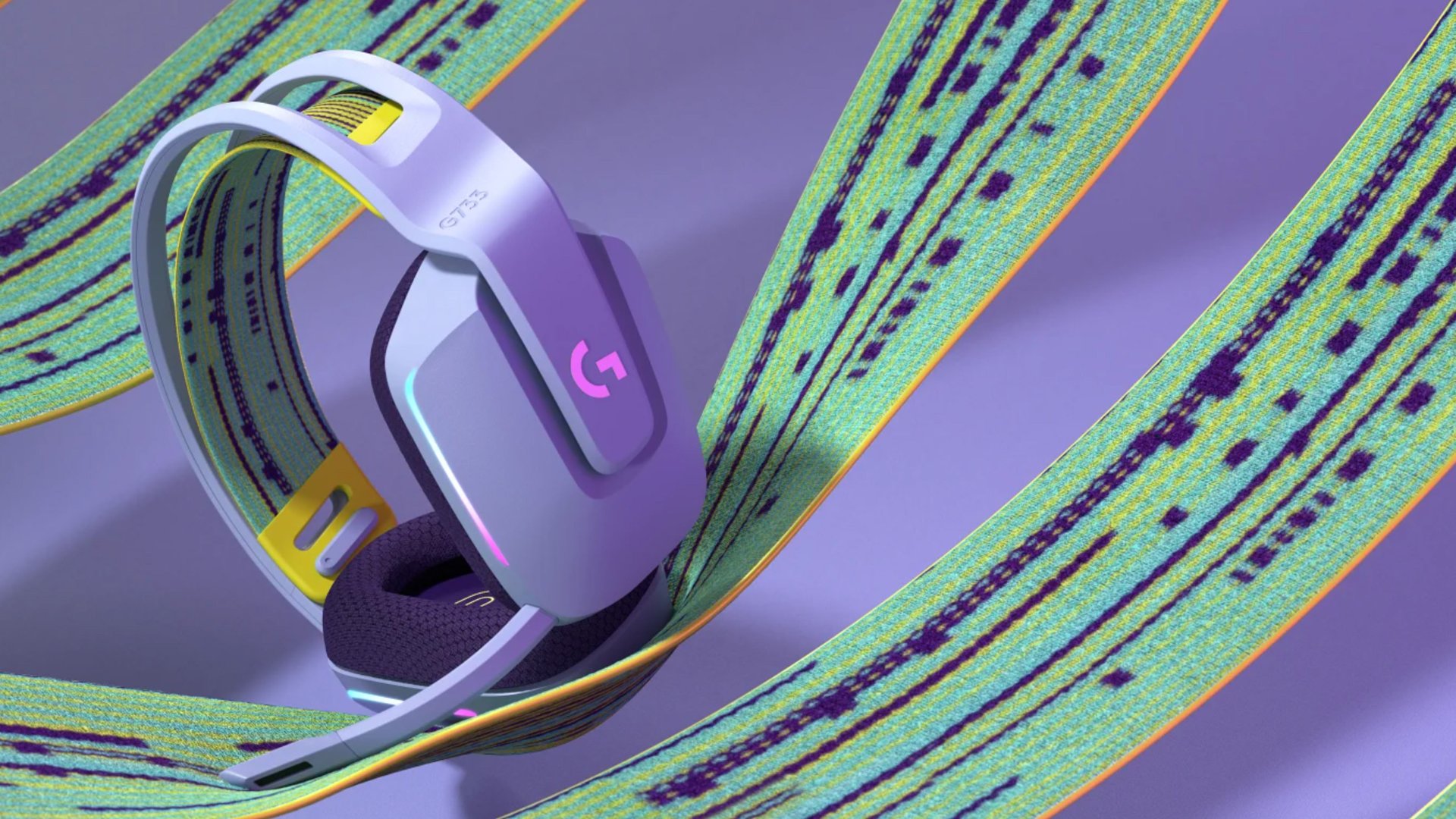 Auriculares inalámbricos para juegos Logitech G733 Lightspeed en violeta