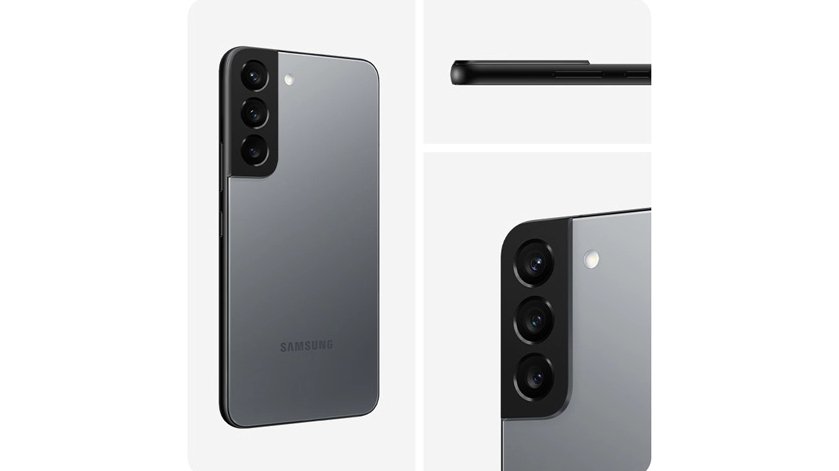 Samsung Galaxy S22 в графите, с разных ракурсов
