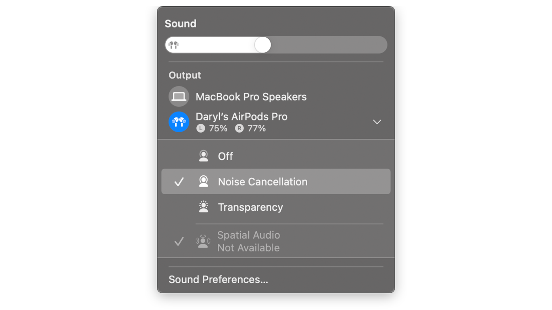 Quick settings for Bluetooth on macOS