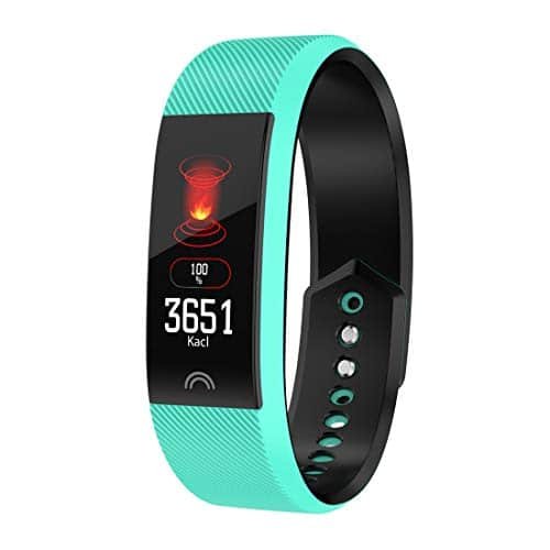 BEP Fitness Tracker, relógio inteligente, pedômetro de ritmo de atividade de pressão arterial, rastreador de fitness, tela colorida IPS para smartphones Android ou iOS, verde
