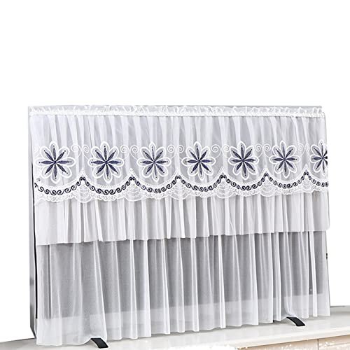 Pagpalit ug Snowflake Blue Lace Tv Cover, 100% Dustproof, Three-Dimensional Surround ug Multi-Protection, Dustproof Tv Covers(Size:46-50inch/L115xH75cm,Color:Snowflake Blue)