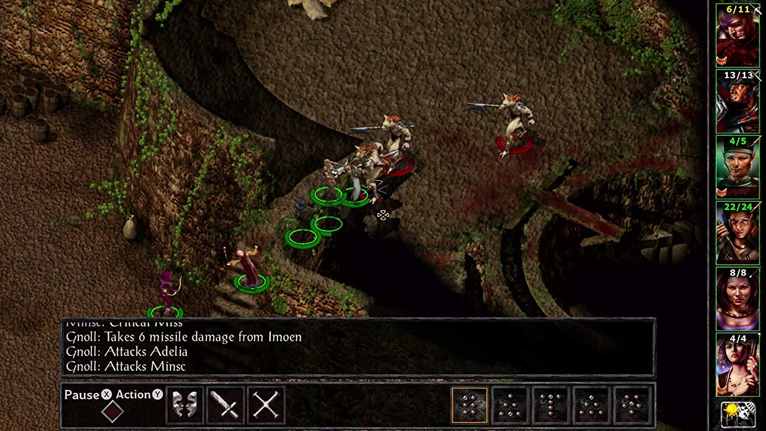 Eine Gruppe von Abenteurern bei Baldur's Gate kämpft gegen eine Welle von Monstern.