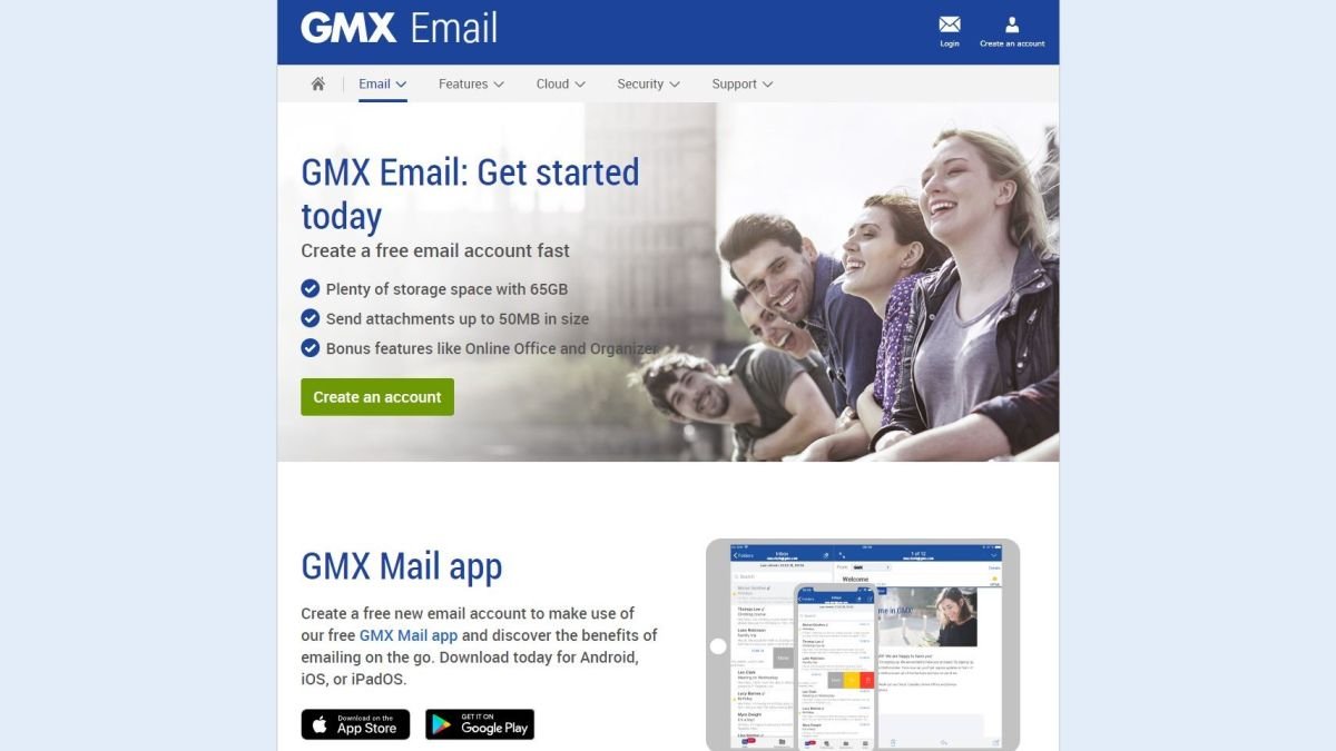 GMX Mail รีวิว | เรดาร์เทคโนโลยี