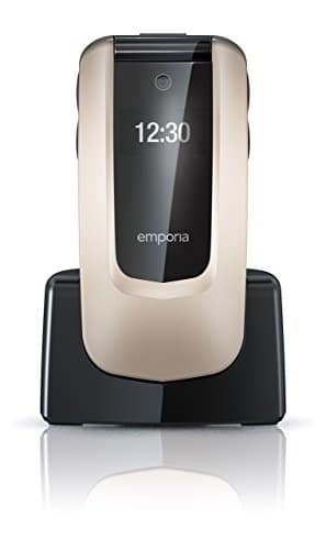 Emporia COMFORT 2.4" 92g Champán - Teléfono móvil (Flip, SIM única, 6,1 cm (2.4"), 2 MP, 1020 mAh, Champán)