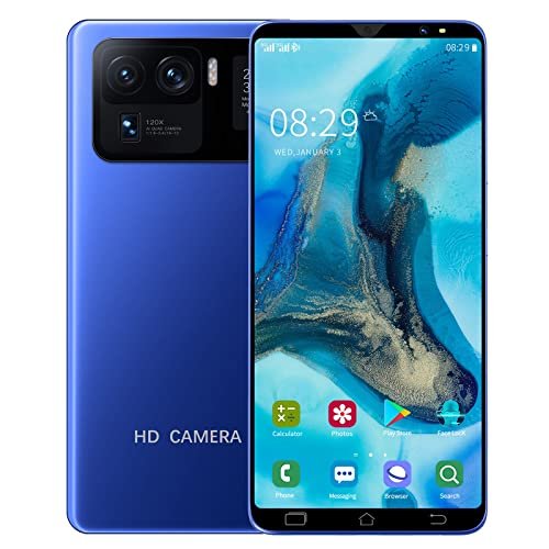 HSHOR M11 Ultra Pro Sim-Free Sim-Free & Unlocked Mobile Phones, 6.1 '' HD Screen Cell con Dual SIM, 4GB + 64GB Android Mobile Phone, Face Unlock, Gift for The Ancianos, Adultos (Color : Azul)