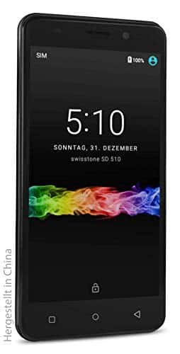 (*5*) Swisstone SD (*8*) 12,7 cm (5″) 1 GB 8 GB SIM Doble Negro 2000 mAh – Smartphone (12,7 cm (5″), 1 GB, 8 GB, 5 MP, Android 7.0, Negro)