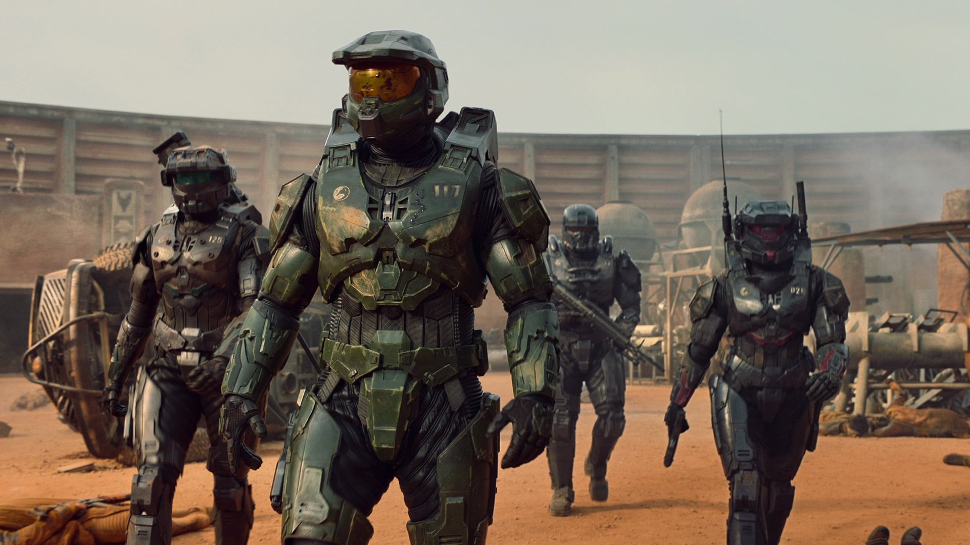 Master Chief lidera el Silver Team en una misión en la serie de televisión Halo