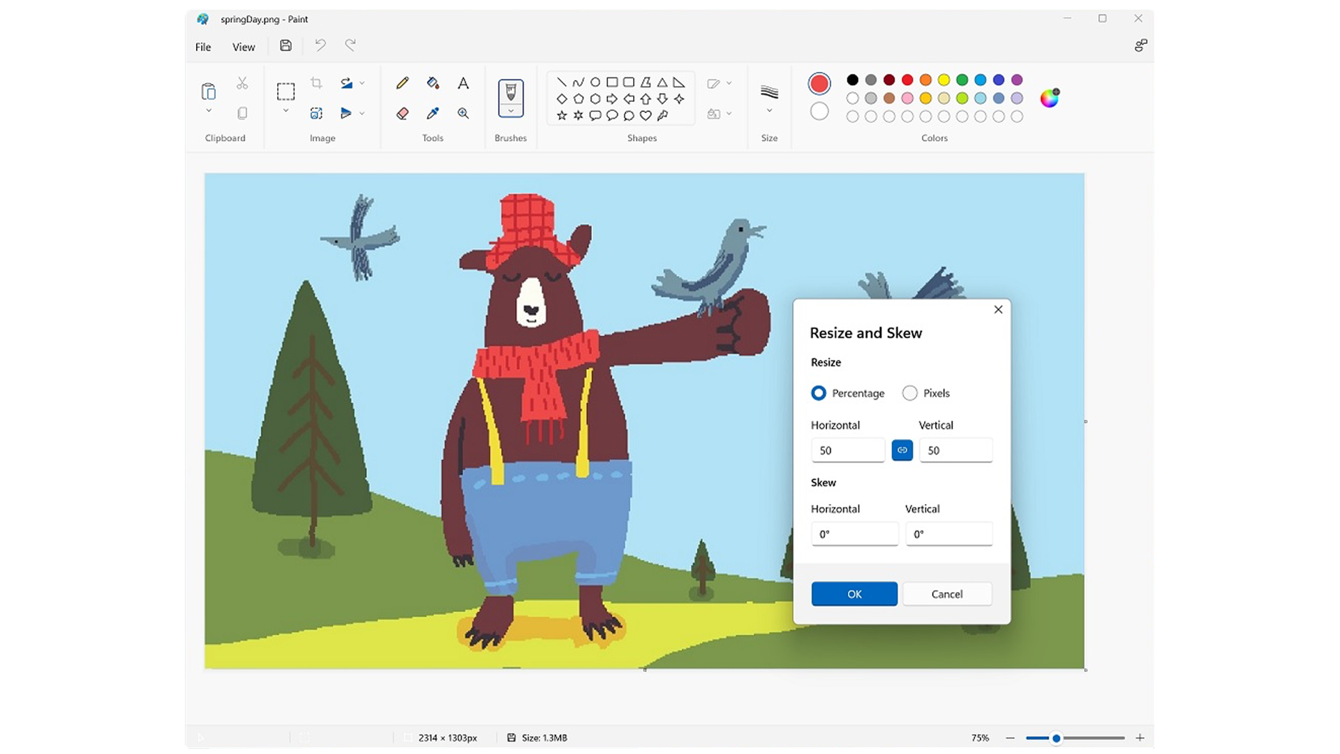 Paint uppdaterad design i Windows 11