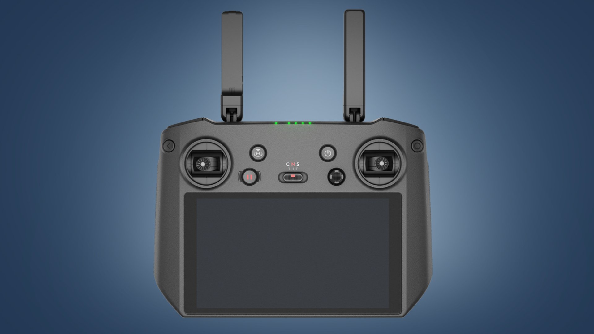 DJI RC Pro drone controller on a blue background