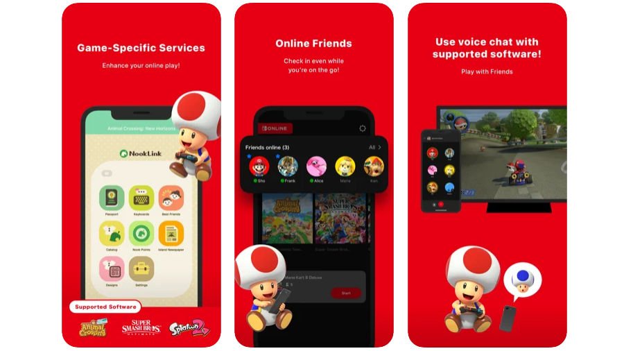 Screenshot of new features in the Nintendo Switch Online app