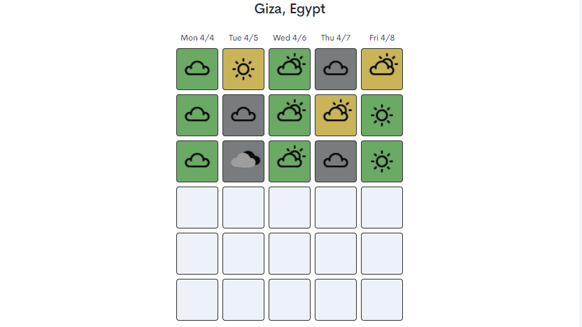 Cloudle est Wordle mais pour les prévisions météo : voici comment jouer