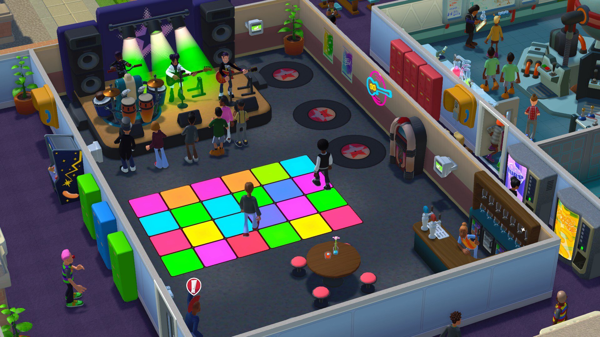 A college dance floor at Two Point Campus