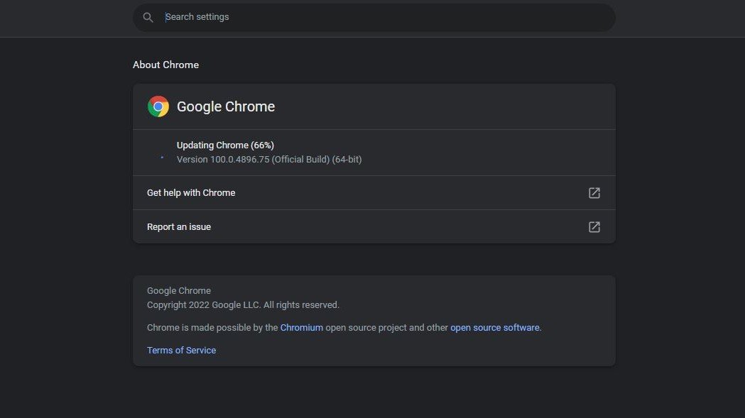 Actualización manual de Google Chrome