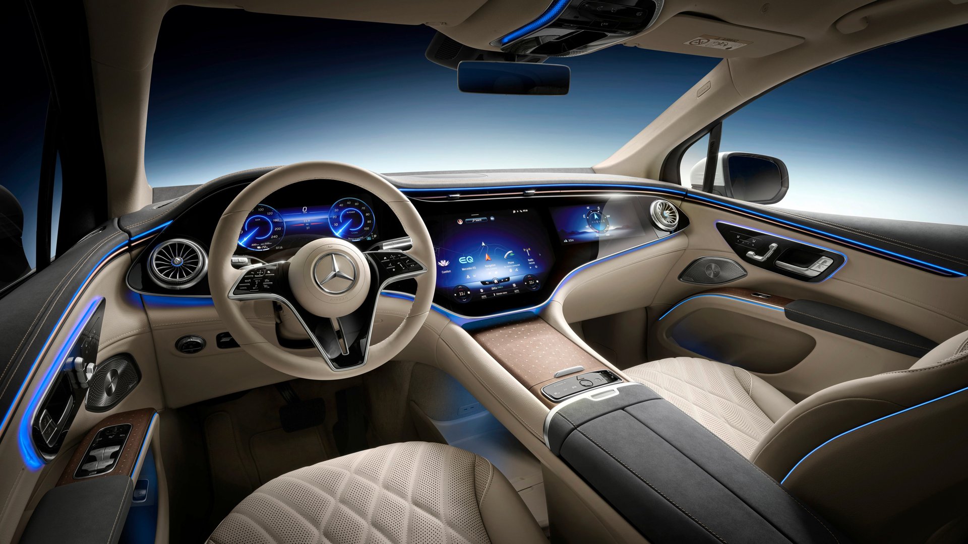 El interior del Mercedes EQS SUV