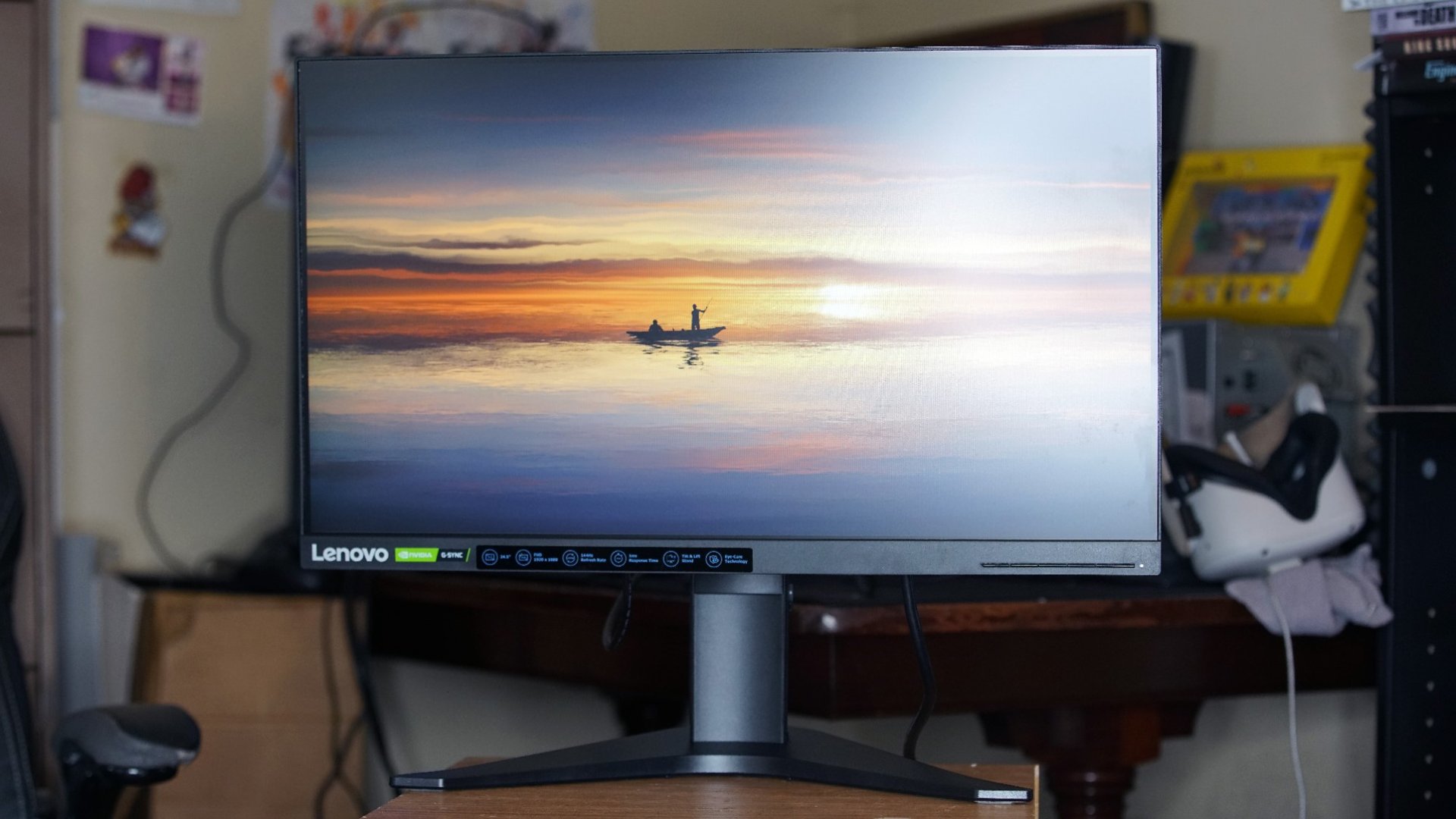 Ein ruhiger Desktop auf einem Lenovo G25-10 Gaming-Monitor