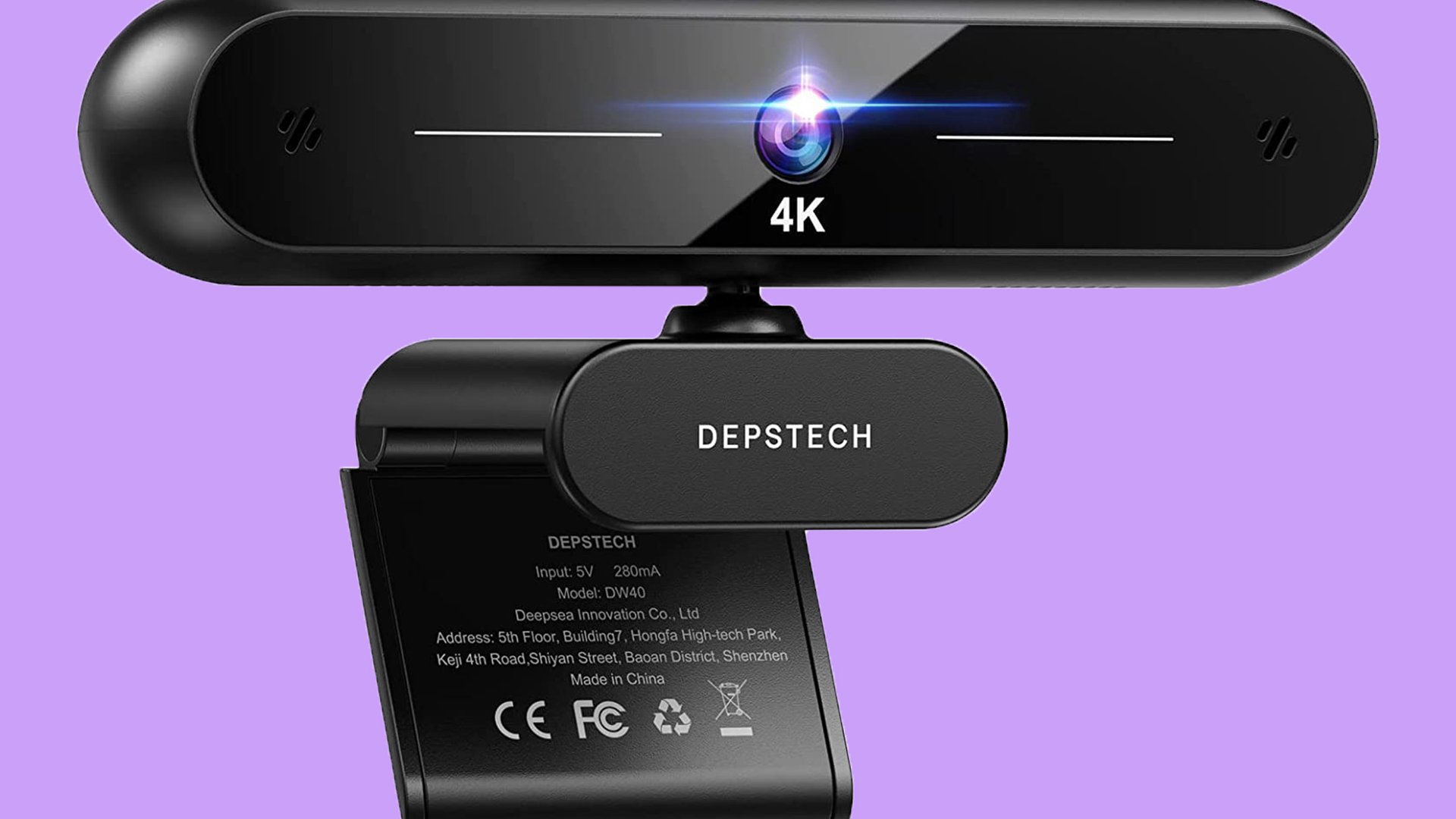 Веб-камера DEPSTECH DW40 дешевая веб-камера на сиреневом фоне