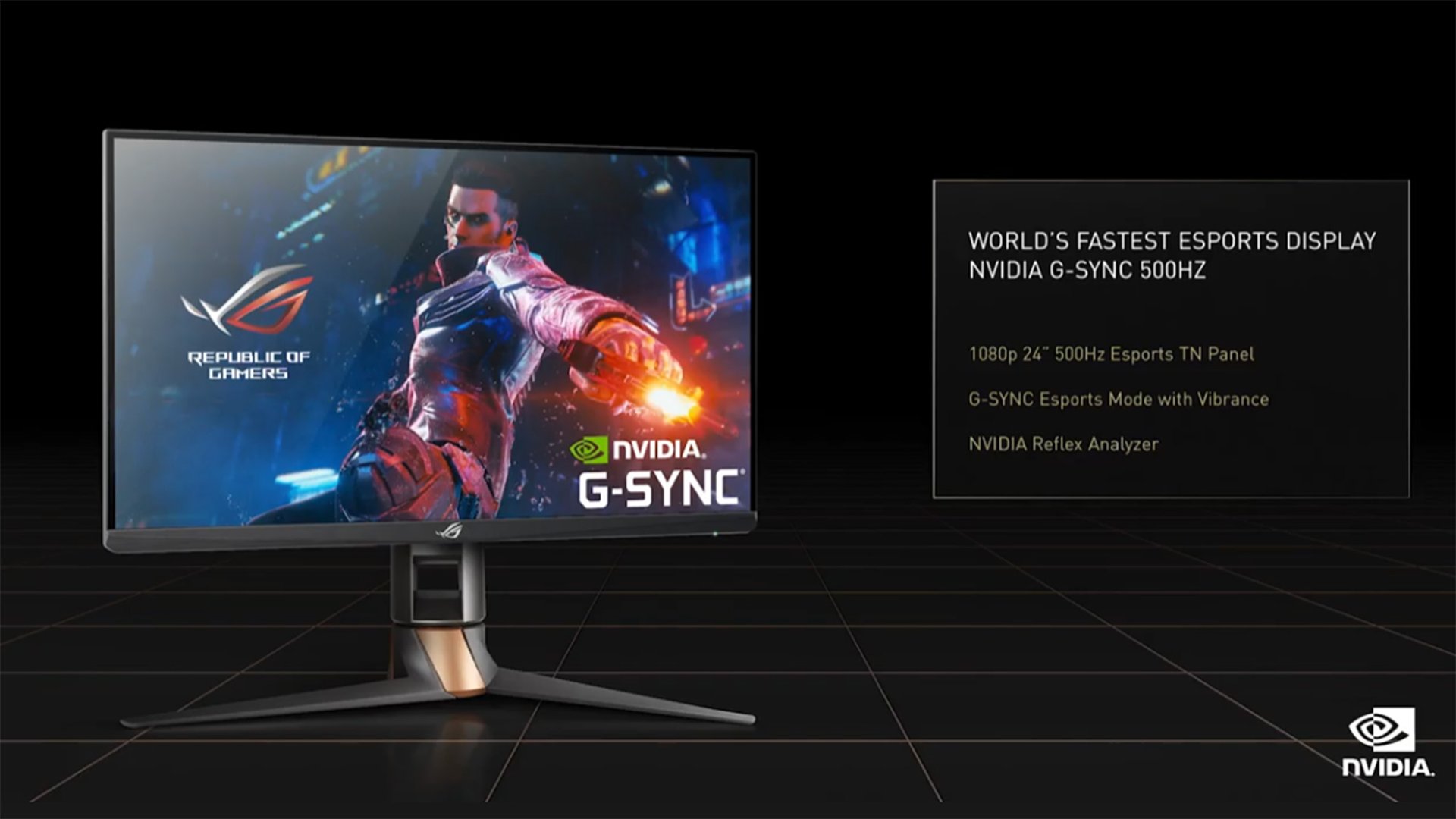 Un monitor de juegos Nvidia con actualización de 500 Hz