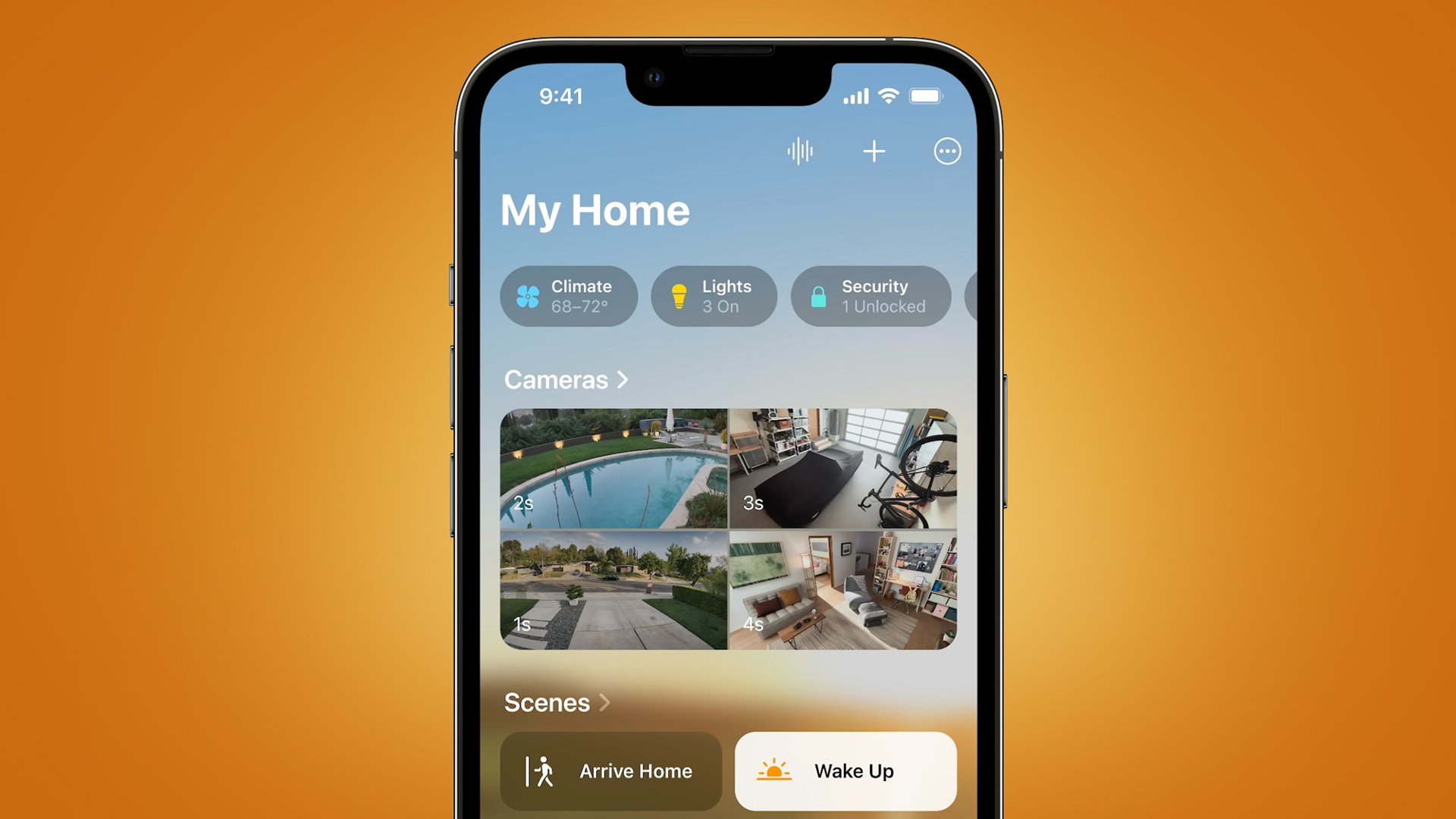 Un iPhone que muestra la aplicación Apple Home