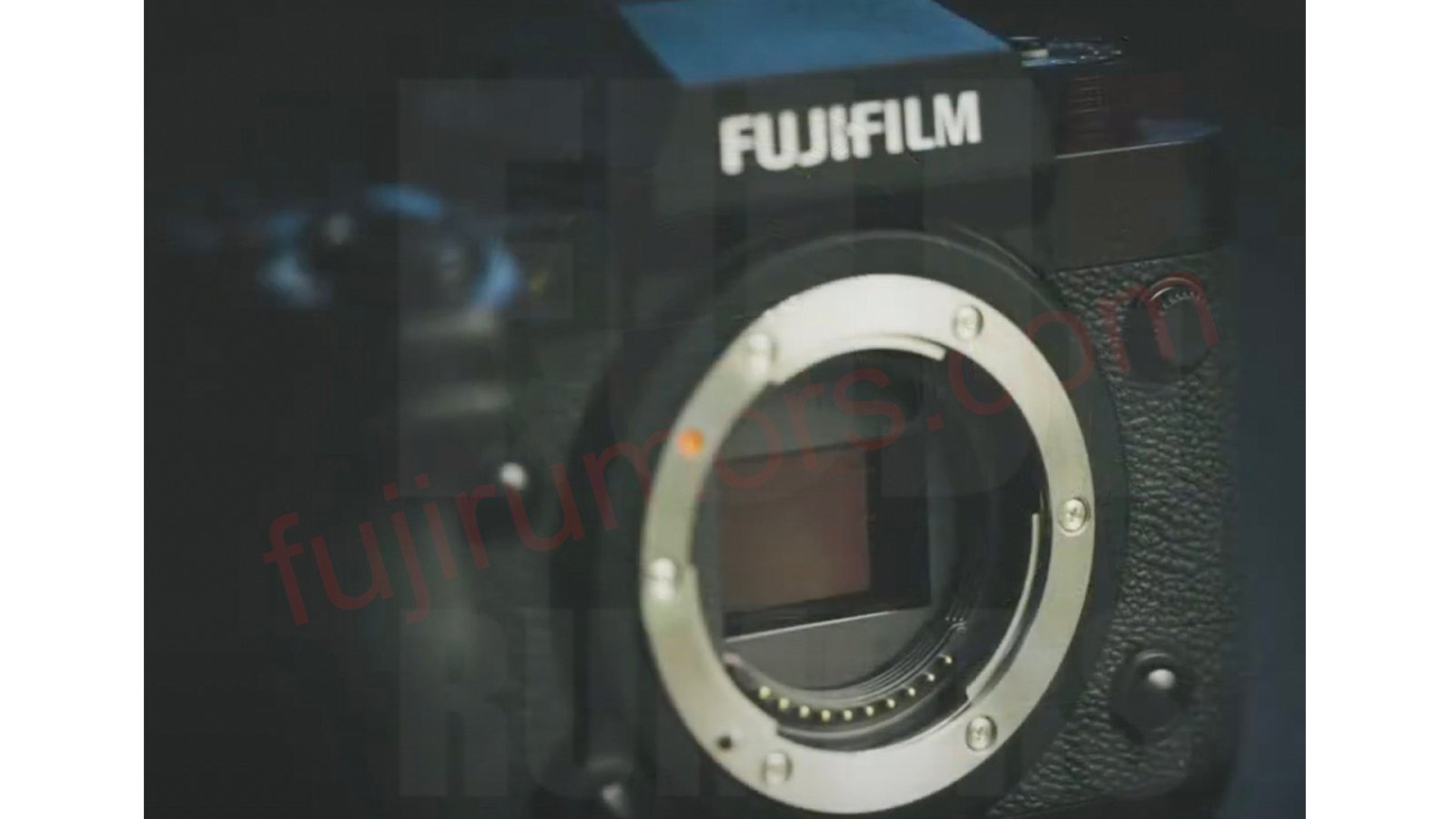 Un'immagine trapelata della fotocamera Fujifilm X-H2