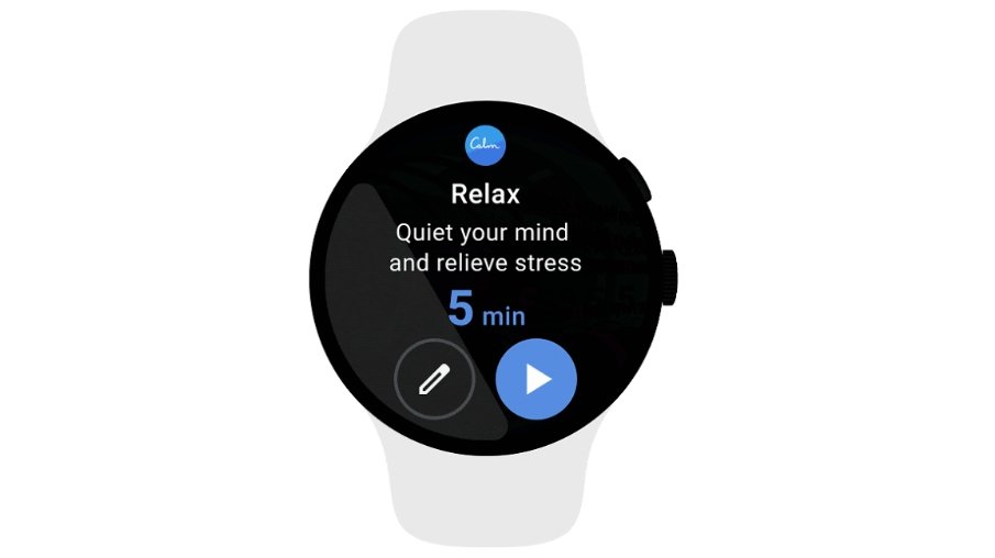 A graphic showing a tile in Wear OS 3