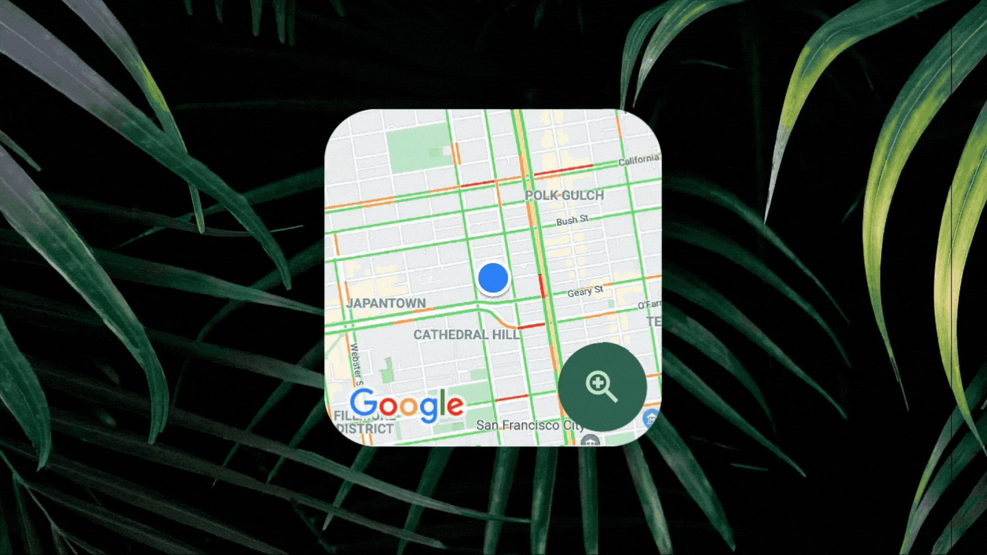 The new nearby traffic widget used to display local traffic as it approaches and departs