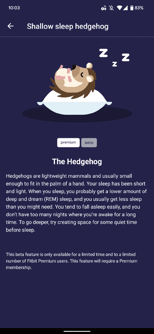 Fitbit's new sleep profile tells you what kind of animal you are, based on your sleep