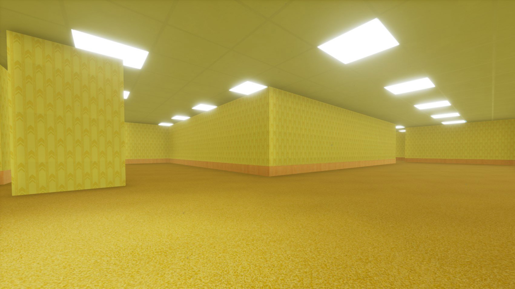 La moqueta mohosa y las paredes amarillas descoloridas de Backrooms en Noclipped