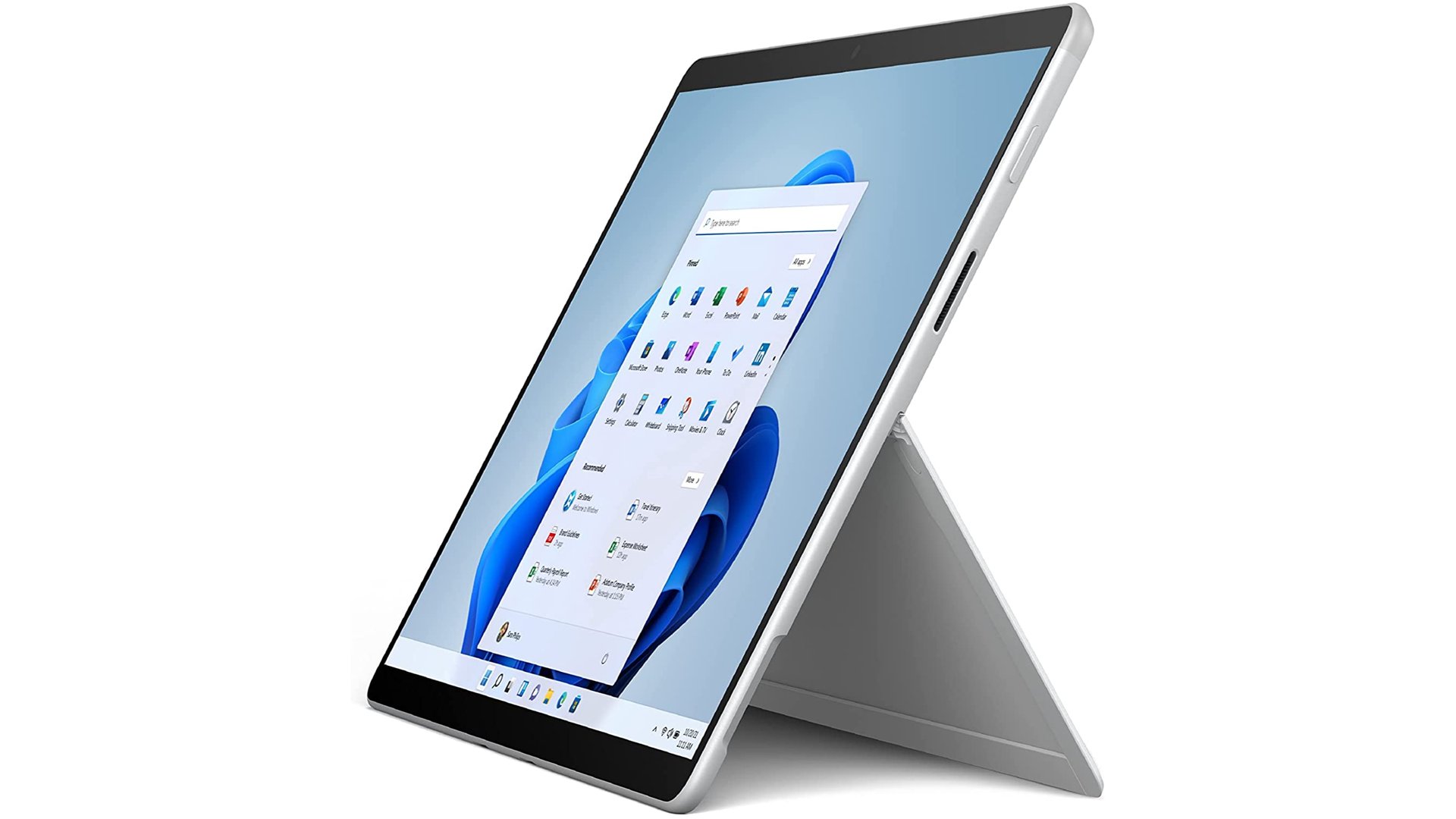 Microsoft Surface Pro X auf weißem Hintergrund.