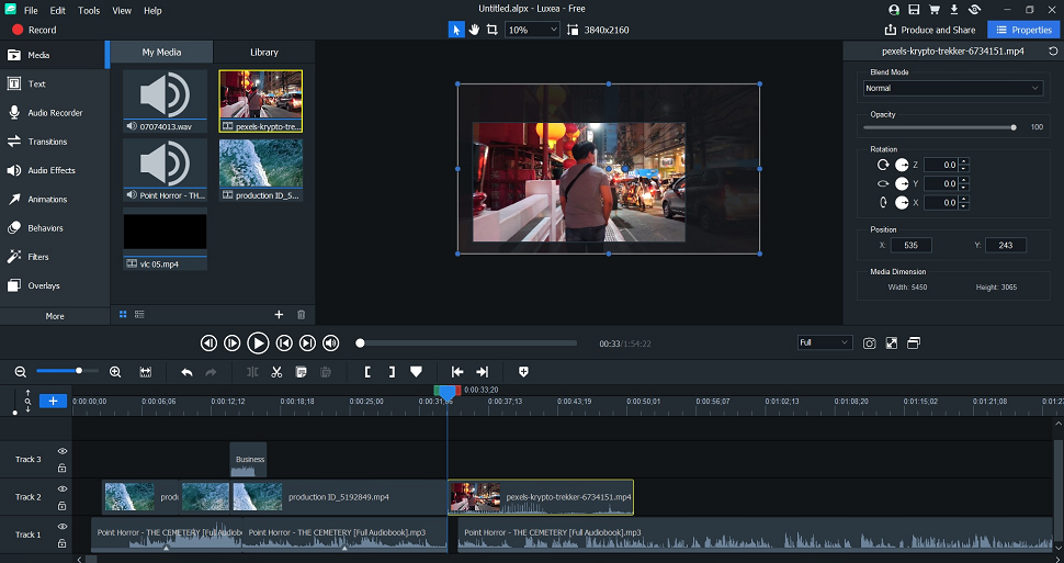 ขั้นตอนการแก้ไขใน ACDSee Luxea Video Editor