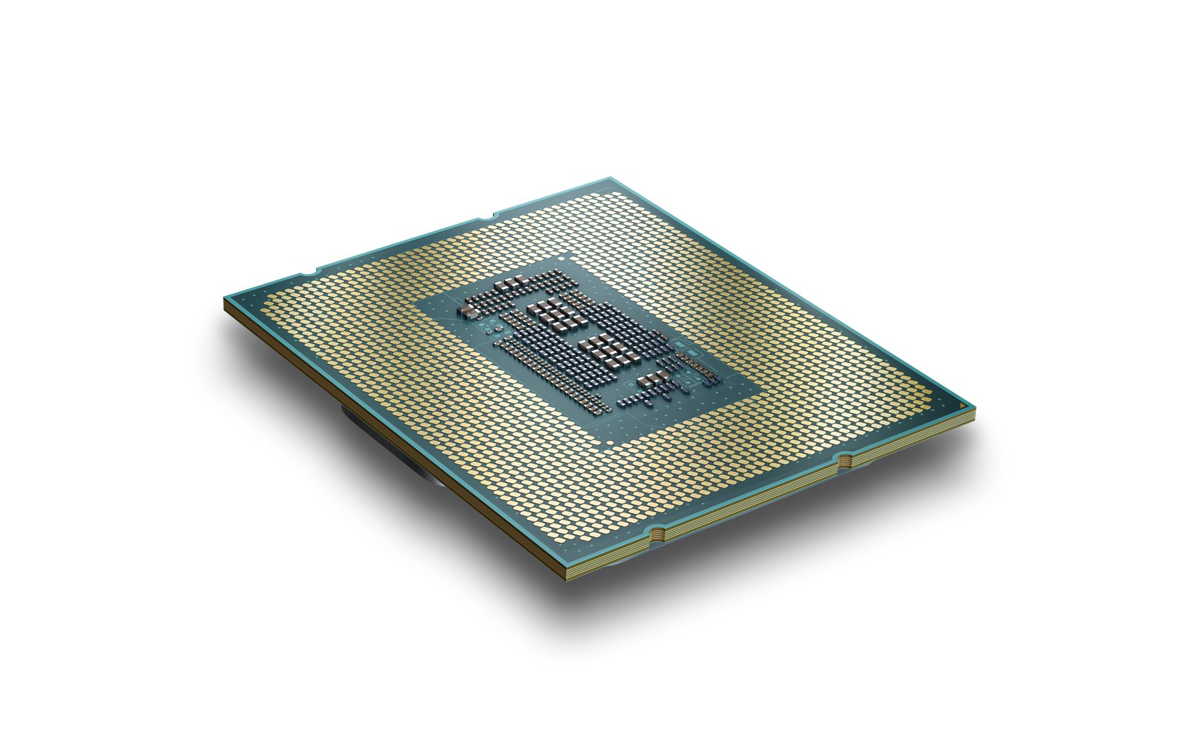 Intel Core-Prozessor der 13. Generation auf weißem Hintergrund.
