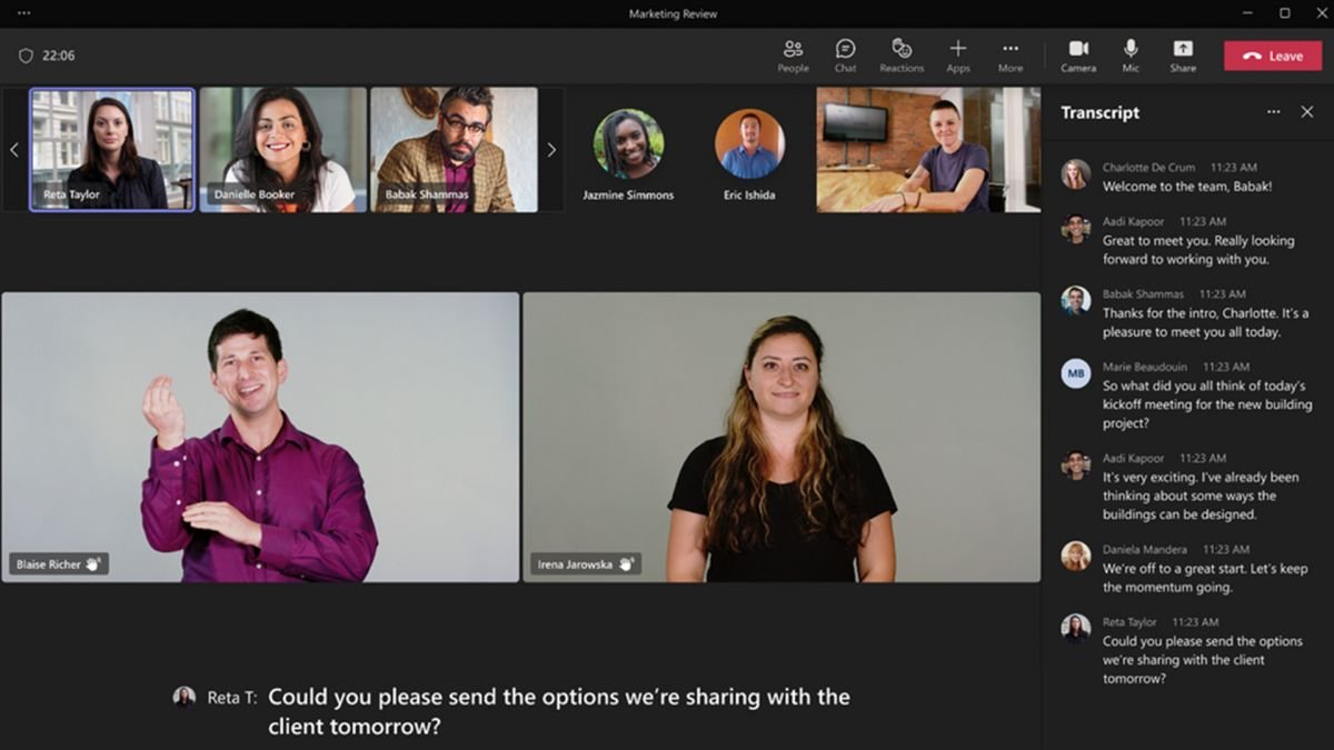 Microsoft Teams pone el lenguaje de señas en primer plano