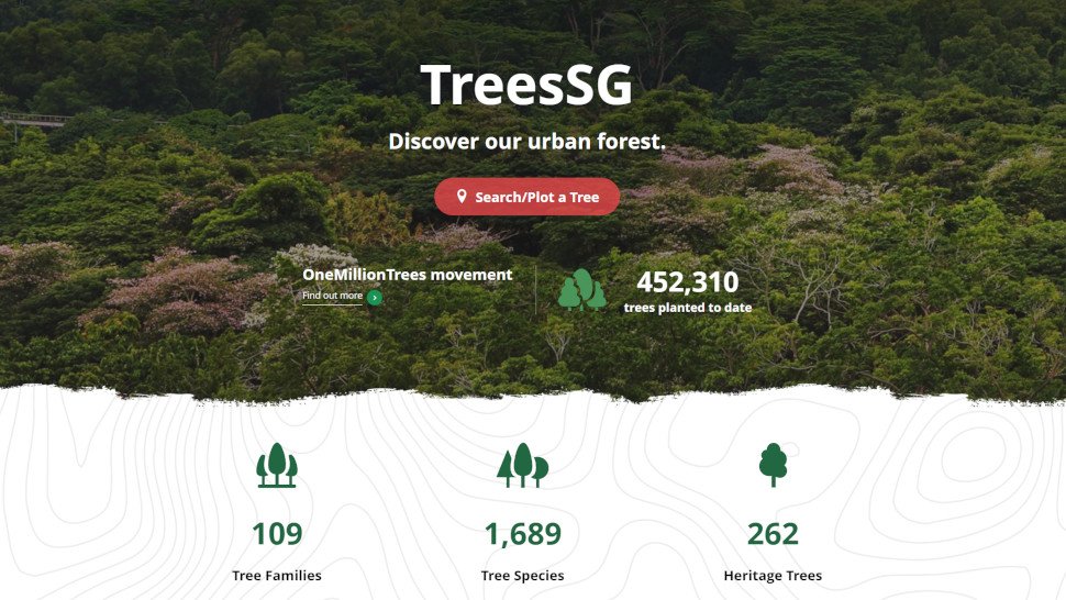 Веб-сайт TreesSG Singapore