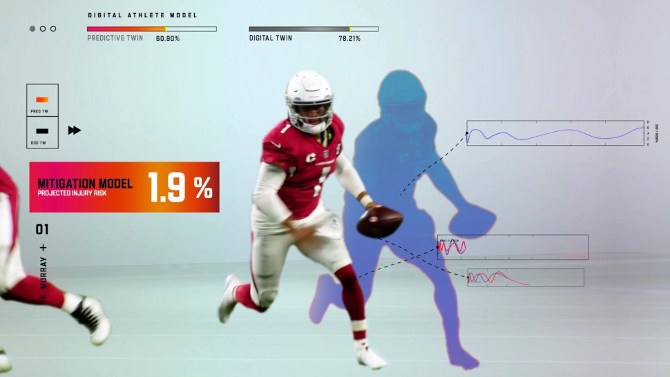 Concepto de atleta digital de la NFL
