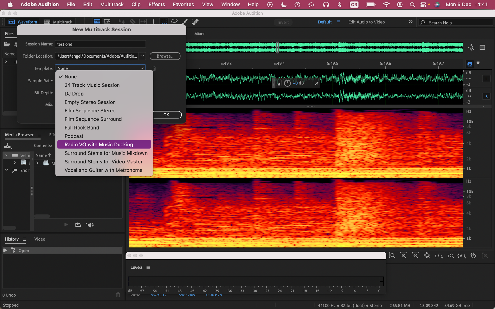 Edición de audio en Adobe Audition