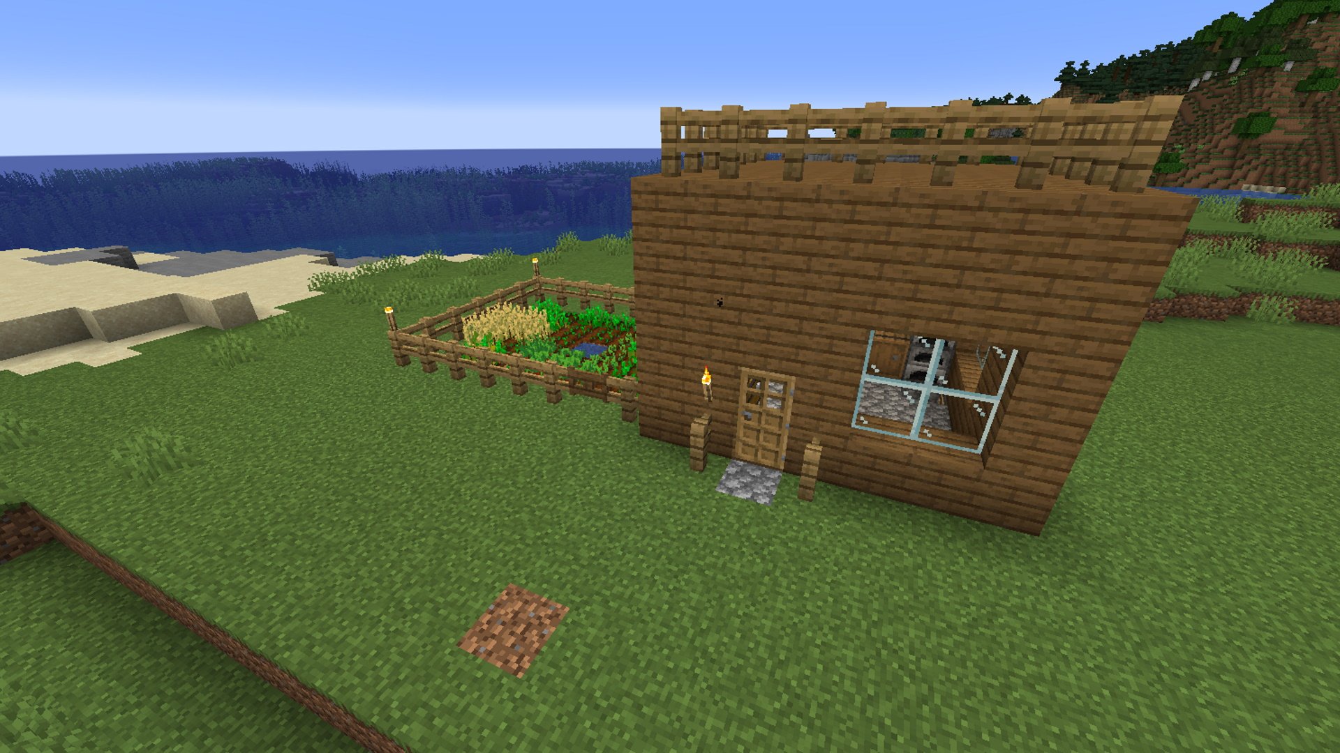 Minecraft house - a luxurious minecraft house with a garden