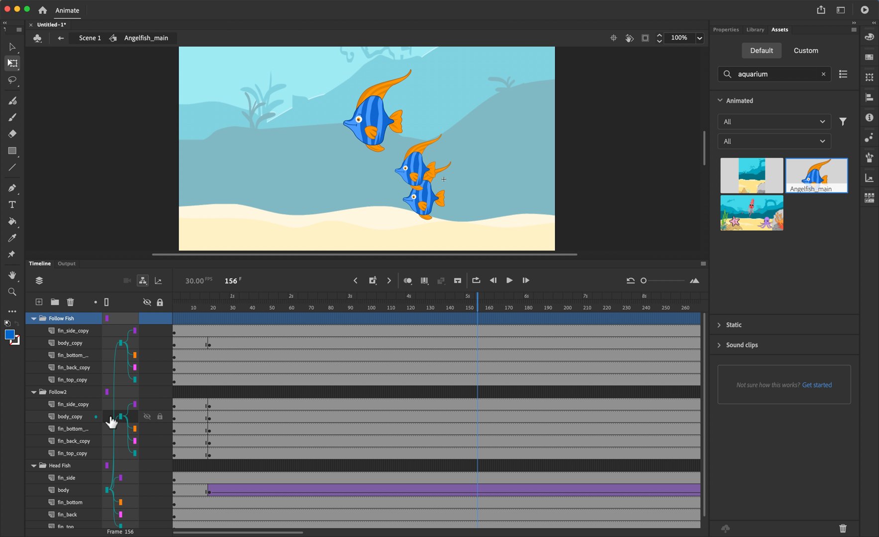 Adobe Animate-Animationssoftware in Aktion